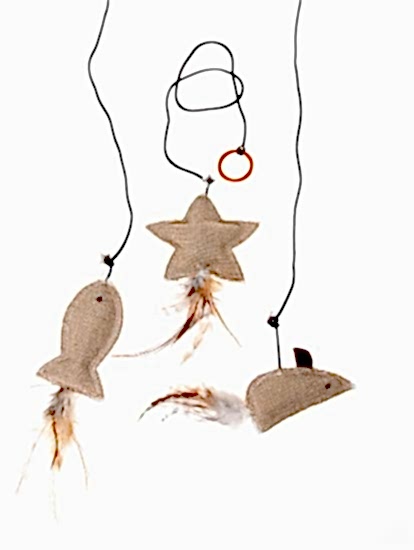 Karlıe Tüylü Ve İpli Kedi Oyuncağı 10 Cm