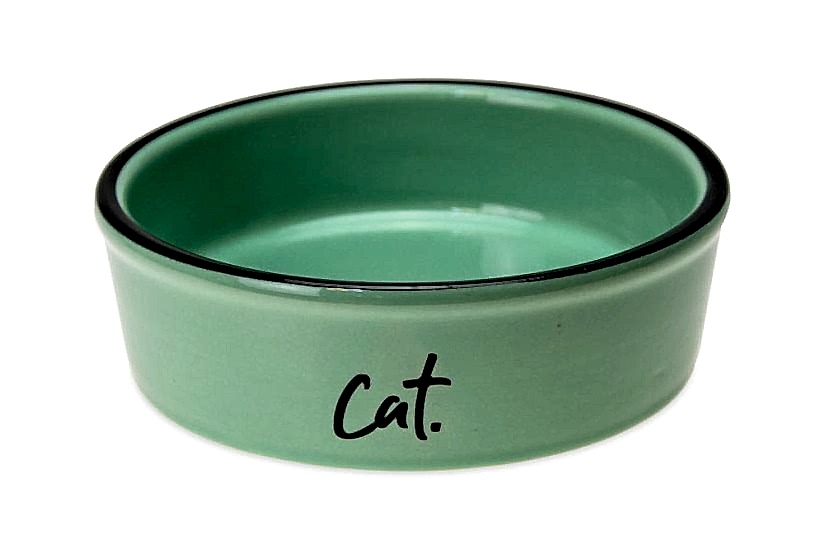 Karlıe Seramik Kedi Mama Kabı Yeşil 200 Ml