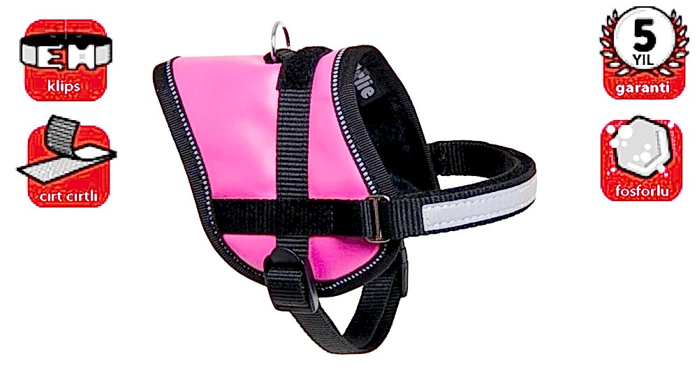 Karlıe Reflektörlü Göğüs Tasma Xs 31-40cm Pembe