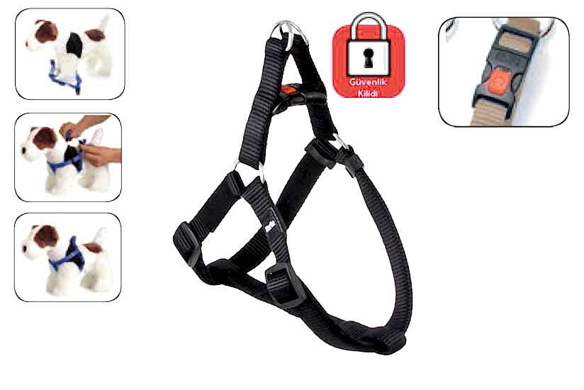 Karlıe Kilitli Göğüs Tasma Xs 20-35cm Siyah