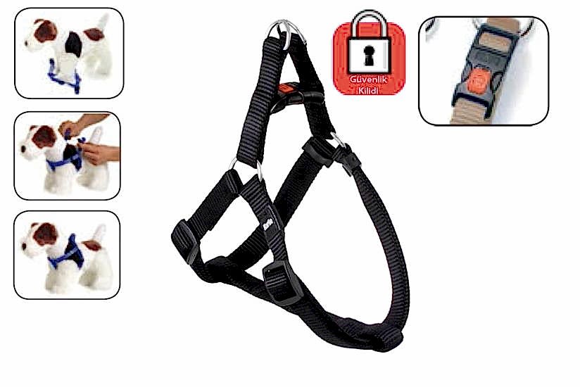 Karlıe Kilitli Göğüs Tasma S 25-45cm Siyah