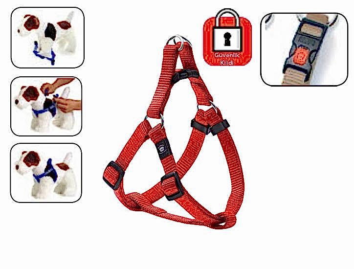 Karlıe Kilitli Göğüs Tasma S/m 35-60cm Kırmızı