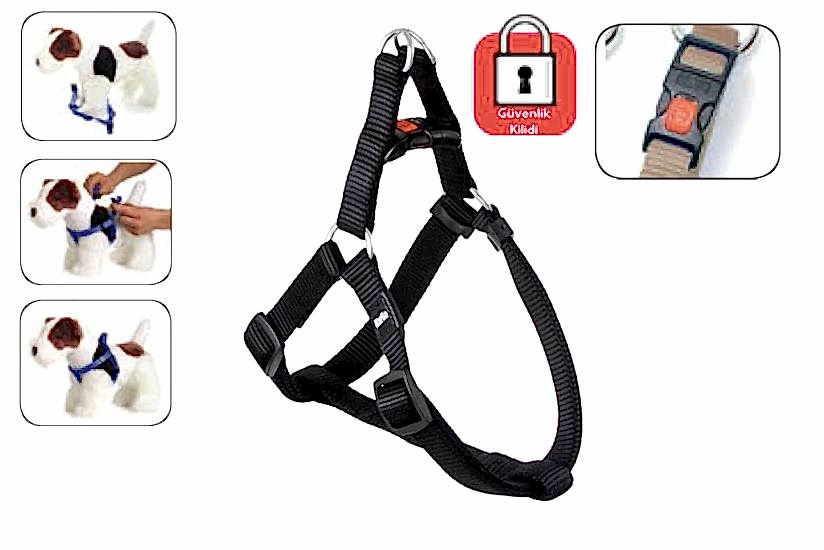 Karlıe Kilitli Göğüs Tasma M 40-70 Cm Siyah