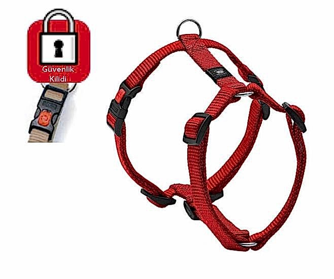 Karlıe Kilitli Göğüs Tasma 35-50cm Kırmızı