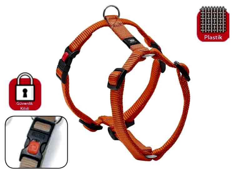 Karlıe Kilitli Göğüs Tasma M 45-70 Cm Turuncu