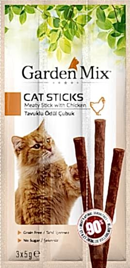 Gardenmix Tavuklu Kedi Stick Ödül 3*5g 50li