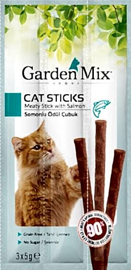 Gardenmix Somonlu Kedi Stick Ödül 3*5g 50‘li