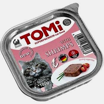 Tomi Kedi Karidesli Alüminyum Yaş Mama 100gr (pate)