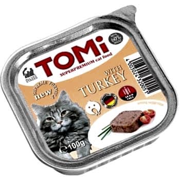 Tomi Kedi Hindili Alüminyum Yaş Mama 100gr (pate)