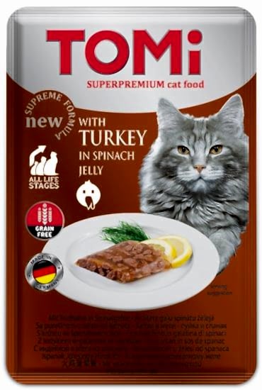 Tomi Kedi Hindi & Ispanak Tahılsız Pouch Mama 100gr