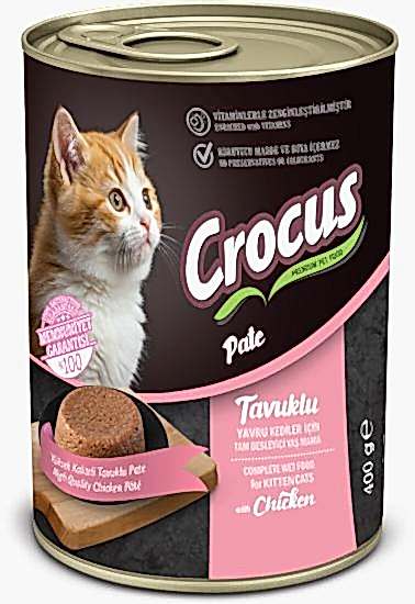 Crocus Yavru Kedi Tavuklu Pate Yaş Mama 400g