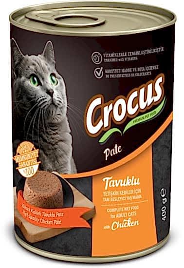 Crocus Yetişkin Kedi Tavuklu Pate Yaş Mama 400g